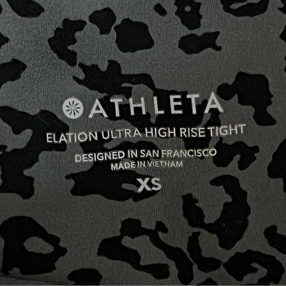 Athleta Elation Ultra High Rise Leopard Print Leggings XS - Picture 12 of 12